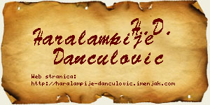 Haralampije Dančulović vizit kartica